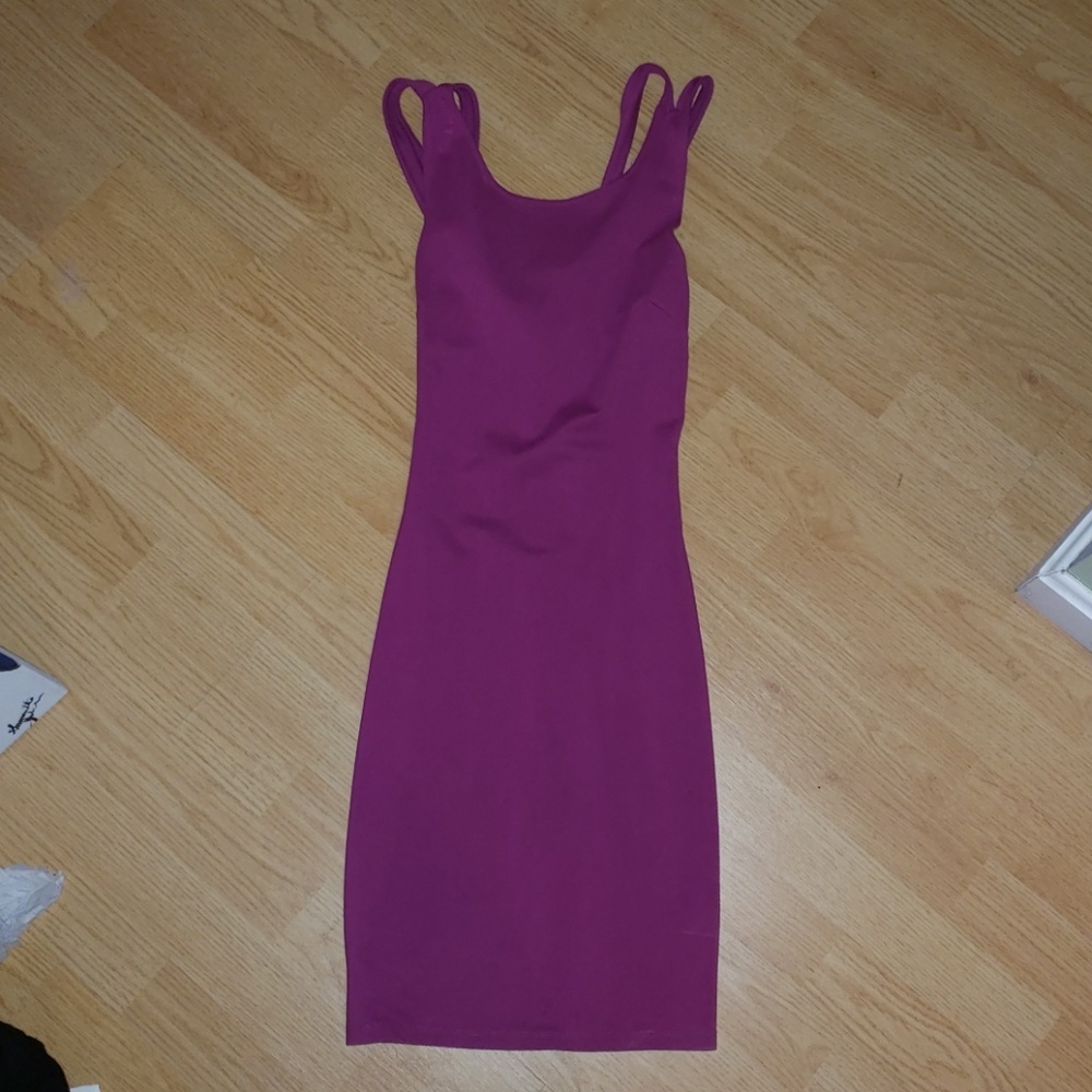 Purple cross back dress
